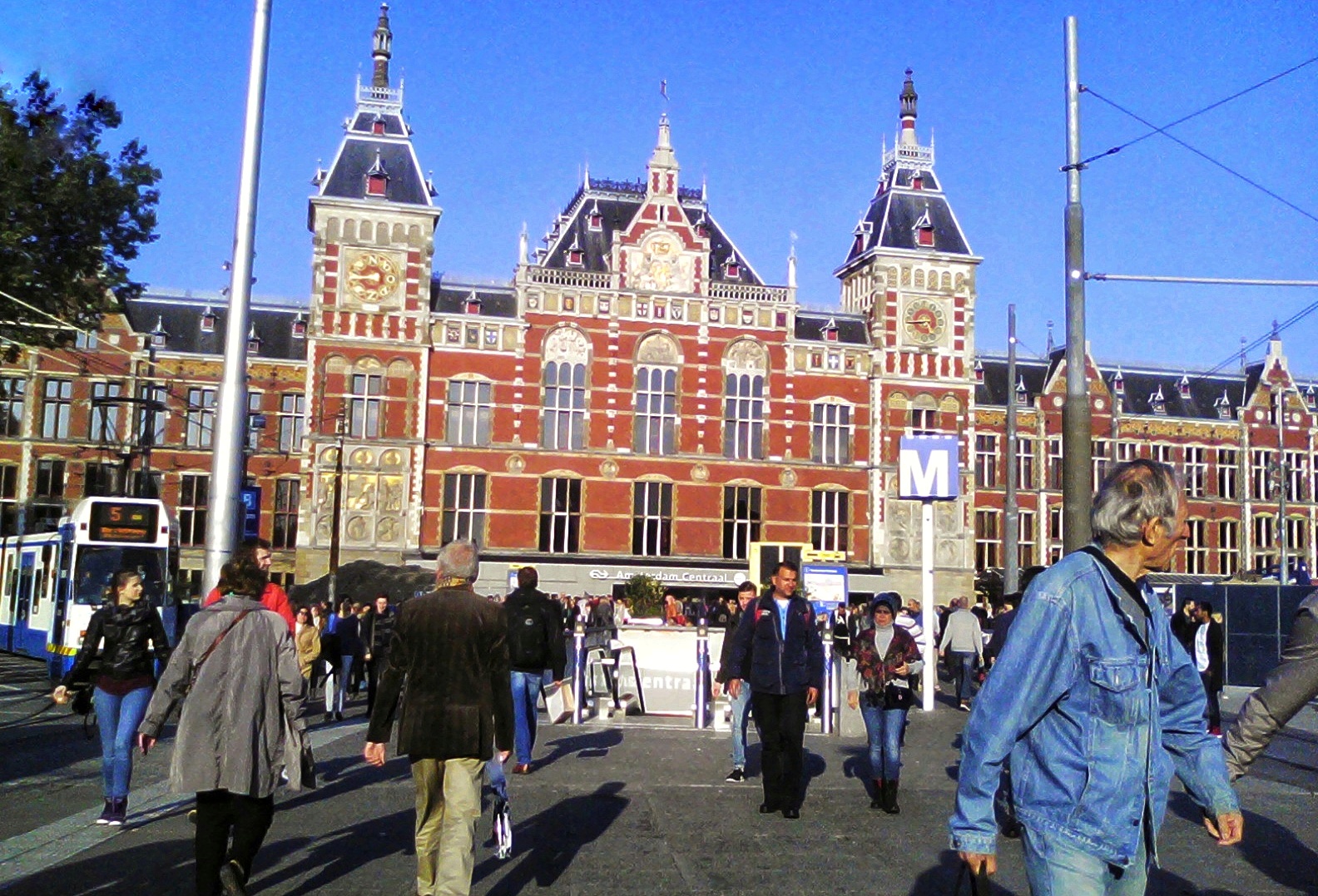 Central train station in Amsterdam  