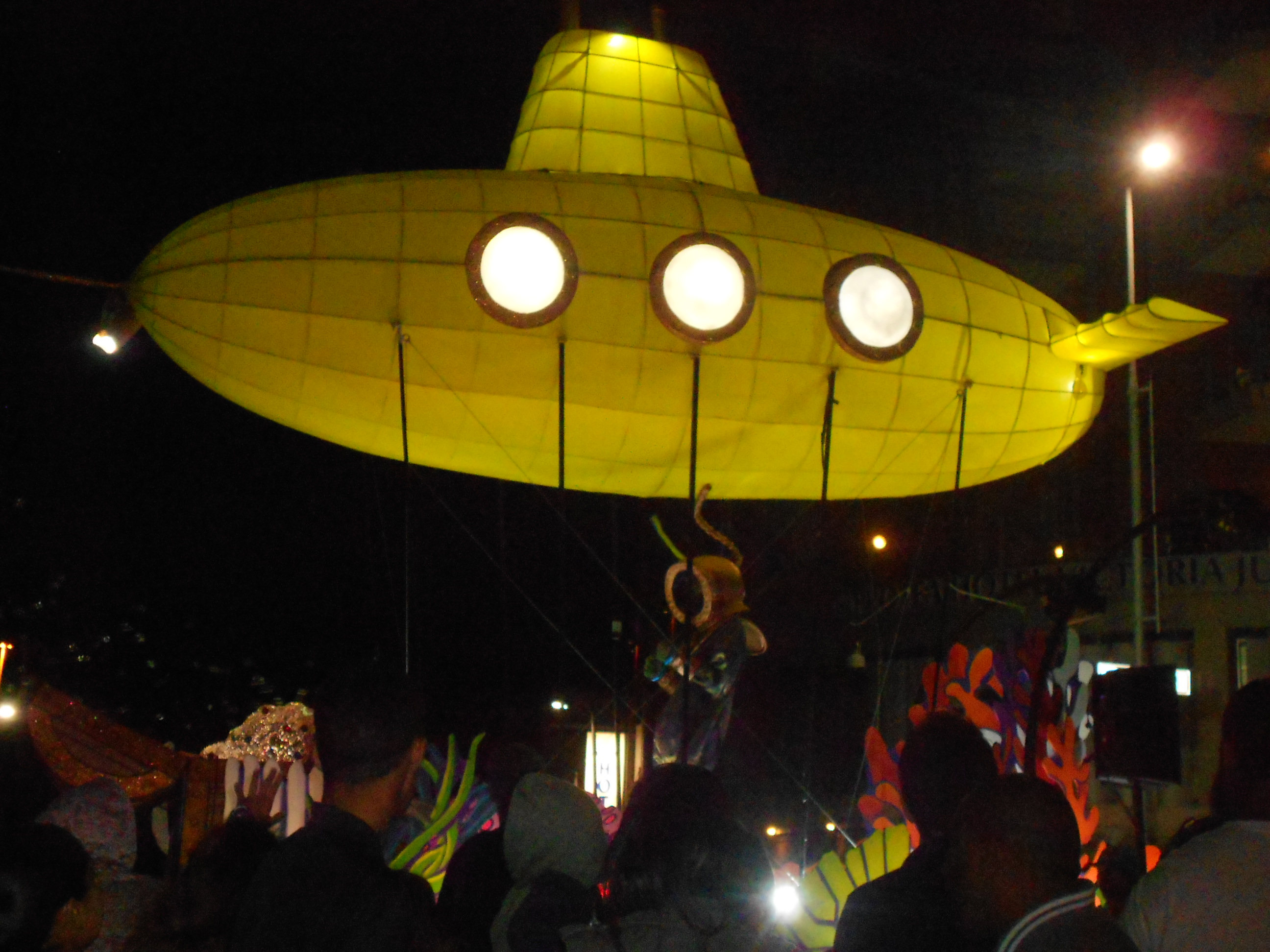 A yellow submarine part of Cape Town Carnival