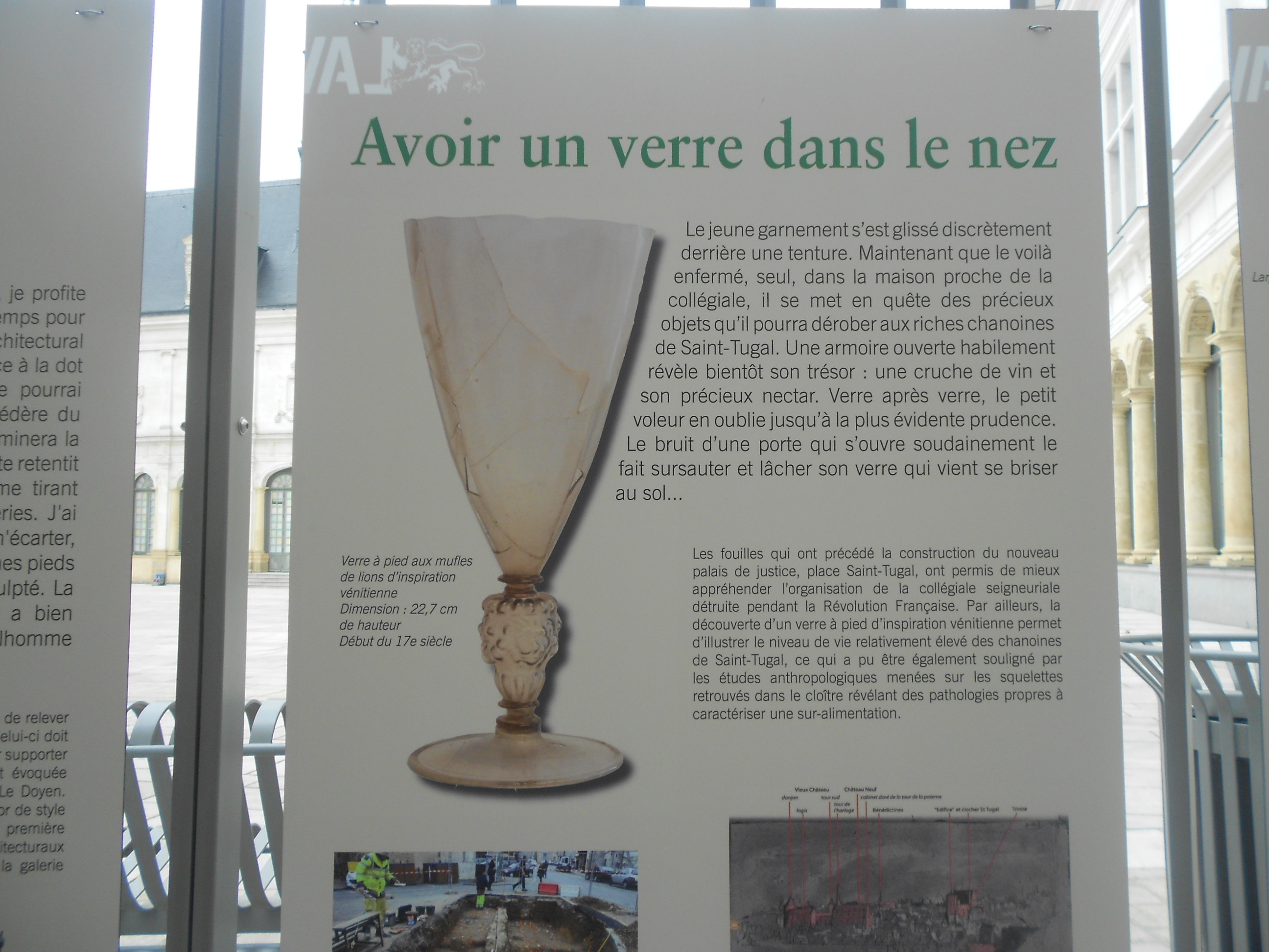 Posters up in Laval explaining archaeological finds
