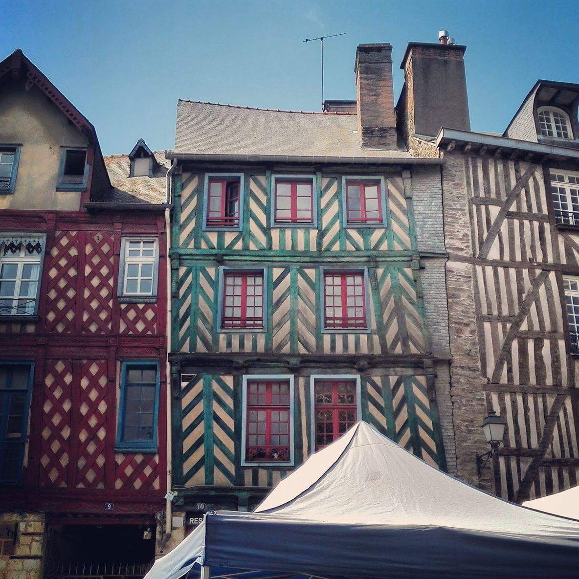 Timber frame homes in Rene built during the medieval era